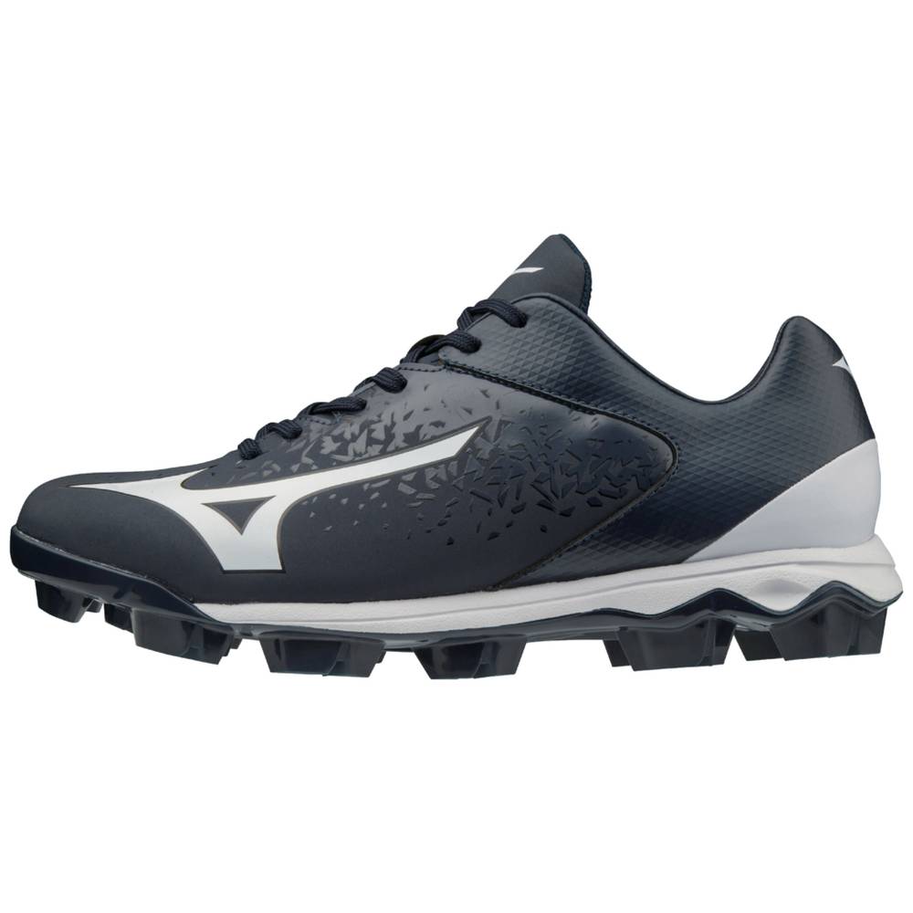 Mizuno Men's Select Nine TPU Low Molded Baseball Cleats Navy/White (320584-NXV)